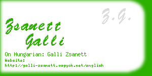 zsanett galli business card